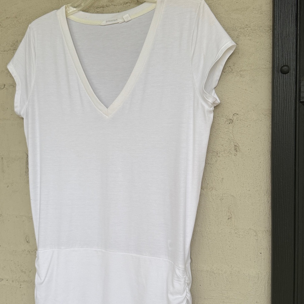 Athleta Topanga White Pullover Fitted Jersey Dress Size Medium - Picture 8 of 15